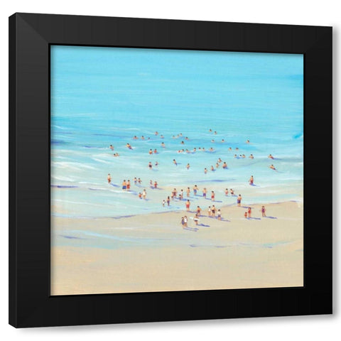 Beach Day I Black Modern Wood Framed Art Print with Double Matting by OToole, Tim