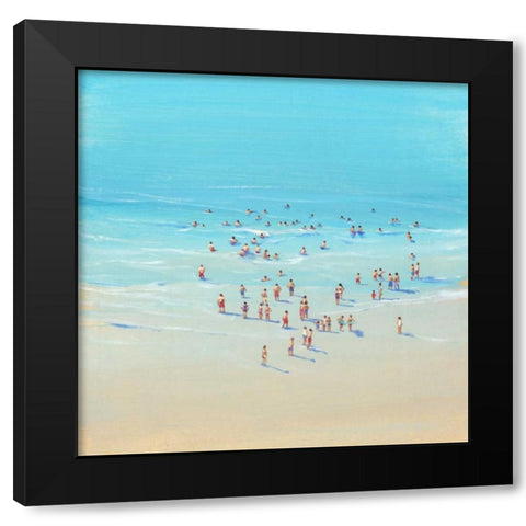 Beach Day II Black Modern Wood Framed Art Print with Double Matting by OToole, Tim