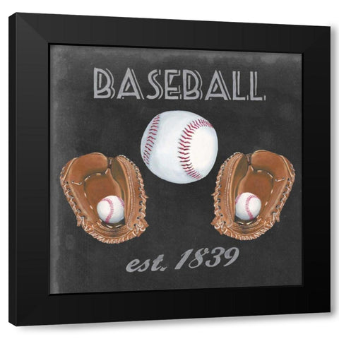 Sporting History I Black Modern Wood Framed Art Print by McCavitt, Naomi