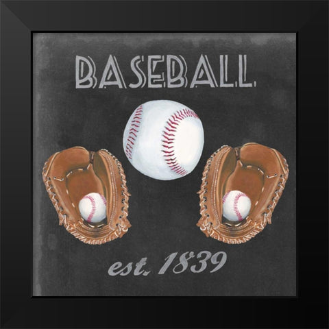 Sporting History I Black Modern Wood Framed Art Print by McCavitt, Naomi