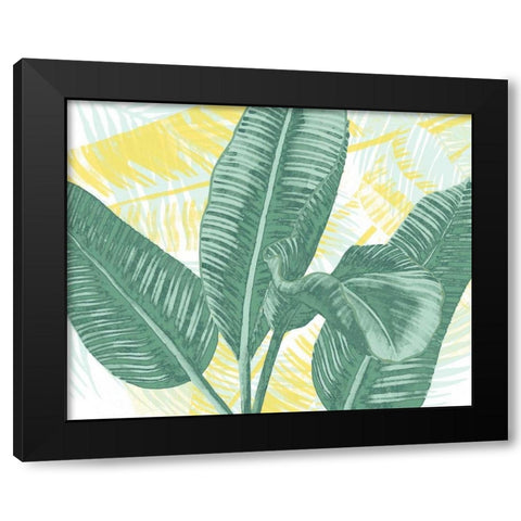 Illustrated Palms II Black Modern Wood Framed Art Print with Double Matting by Popp, Grace