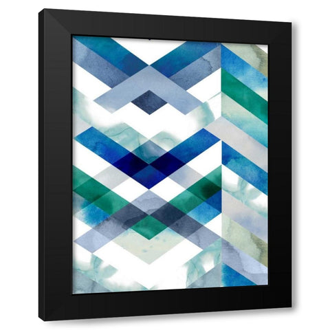 Crystal Chevron II Black Modern Wood Framed Art Print with Double Matting by Popp, Grace