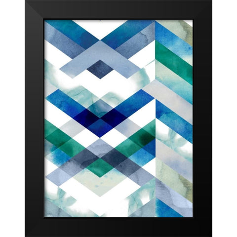 Crystal Chevron II Black Modern Wood Framed Art Print by Popp, Grace