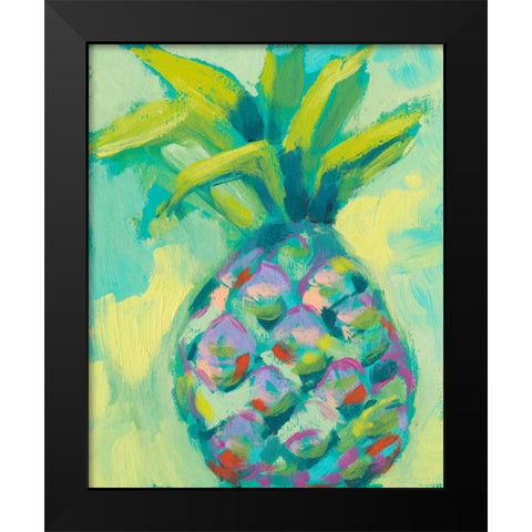 Vibrant Pineapple I Black Modern Wood Framed Art Print by Goldberger, Jennifer