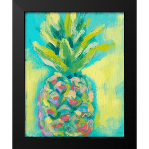 Vibrant Pineapple II Black Modern Wood Framed Art Print by Goldberger, Jennifer