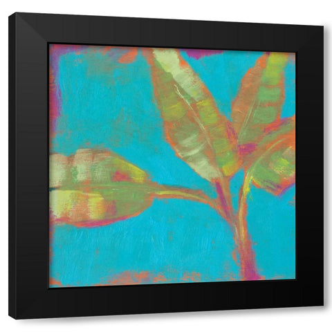 Tropical Palm Pop I Black Modern Wood Framed Art Print by Goldberger, Jennifer