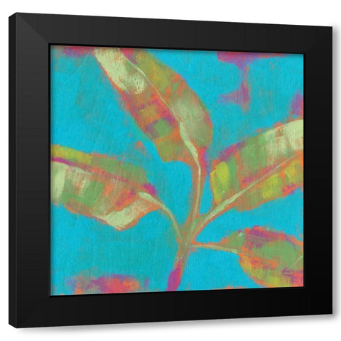 Tropical Palm Pop II Black Modern Wood Framed Art Print by Goldberger, Jennifer