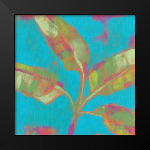 Tropical Palm Pop II Black Modern Wood Framed Art Print by Goldberger, Jennifer