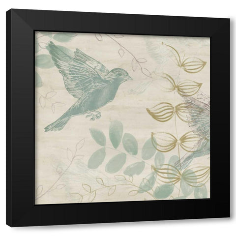 Avian Grove I Black Modern Wood Framed Art Print by Vess, June Erica