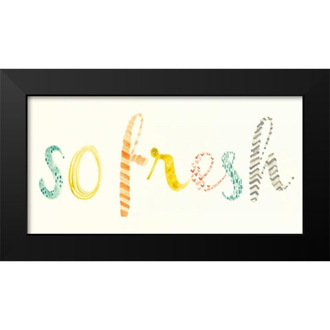 Fresh and Clean I Black Modern Wood Framed Art Print by Vess, June Erica