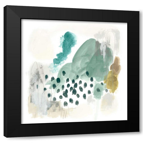 Rain Cloud I Black Modern Wood Framed Art Print by Vess, June Erica