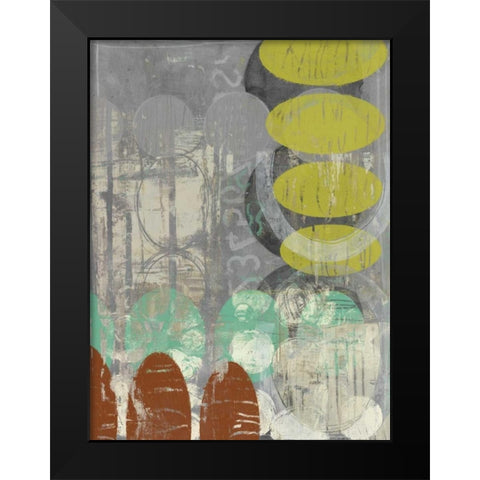 Circles Circle II Black Modern Wood Framed Art Print by Goldberger, Jennifer