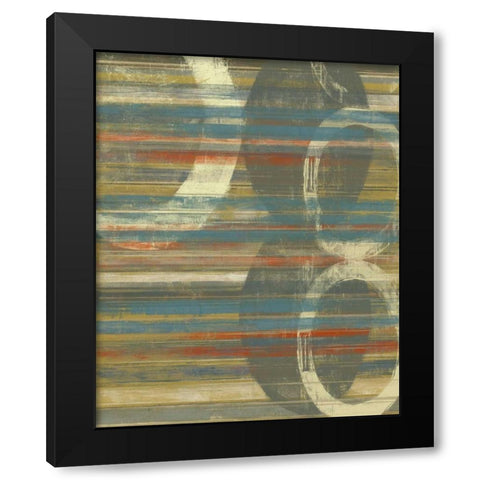 Textured Orbs I Black Modern Wood Framed Art Print with Double Matting by Goldberger, Jennifer