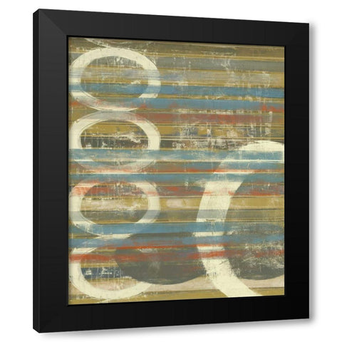Textured Orbs II Black Modern Wood Framed Art Print with Double Matting by Goldberger, Jennifer
