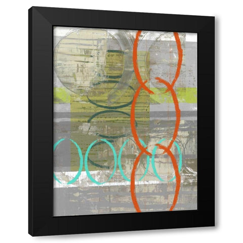 Linking  I Black Modern Wood Framed Art Print with Double Matting by Goldberger, Jennifer