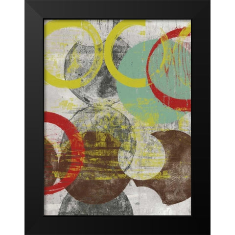 Layers and Circles I Black Modern Wood Framed Art Print by Goldberger, Jennifer