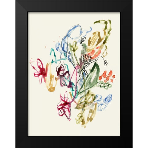 Scribble Arrangement II Black Modern Wood Framed Art Print by Goldberger, Jennifer