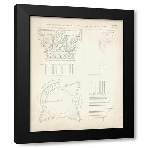 Greek and Roman Architecture I Black Modern Wood Framed Art Print by Kelly, Thomas