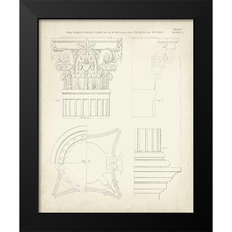 Greek and Roman Architecture I Black Modern Wood Framed Art Print by Kelly, Thomas