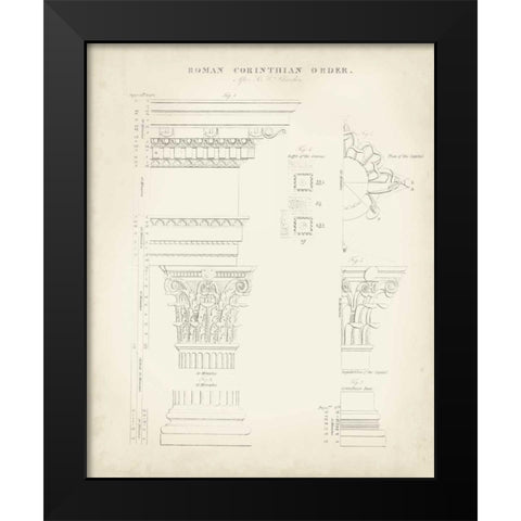 Greek and Roman Architecture II Black Modern Wood Framed Art Print by Kelly, Thomas