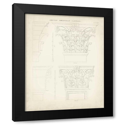 Greek and Roman Architecture III Black Modern Wood Framed Art Print by Kelly, Thomas