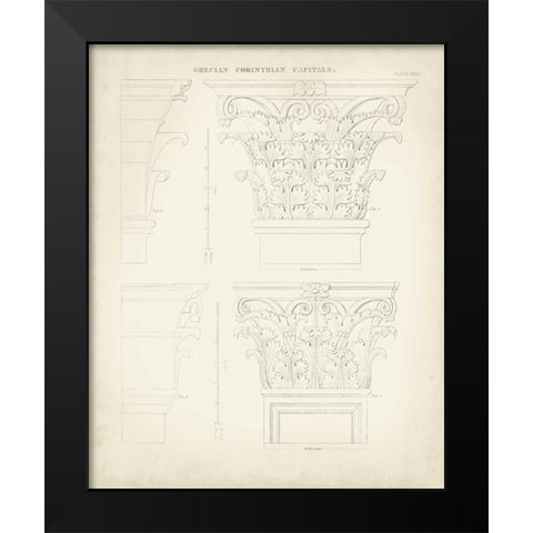 Greek and Roman Architecture III Black Modern Wood Framed Art Print by Kelly, Thomas