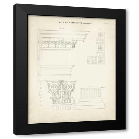 Greek and Roman Architecture IV Black Modern Wood Framed Art Print by Kelly, Thomas