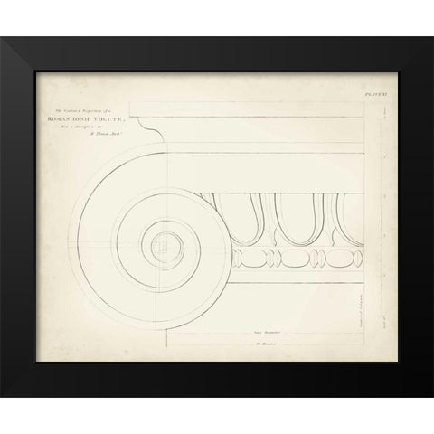 Greek and Roman Architecture VII Black Modern Wood Framed Art Print by Kelly, Thomas