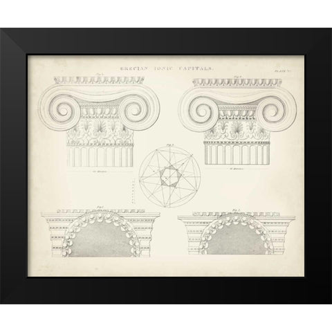 Greek and Roman Architecture VIII Black Modern Wood Framed Art Print by Kelly, Thomas