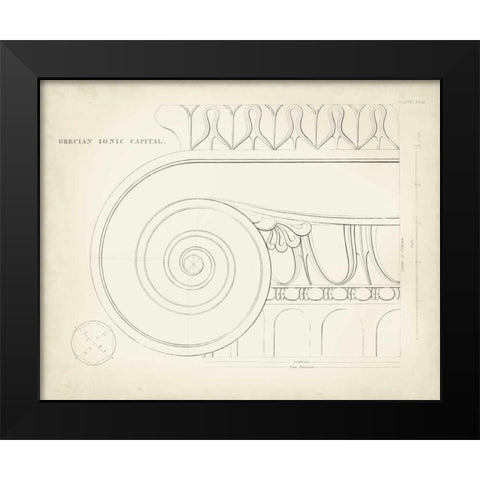 Greek and Roman Architecture IX Black Modern Wood Framed Art Print by Kelly, Thomas