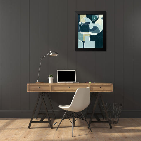 Blue Note I Black Modern Wood Framed Art Print by Delamater, Rob