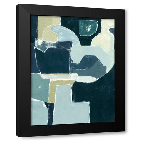 Blue Note I Black Modern Wood Framed Art Print with Double Matting by Delamater, Rob