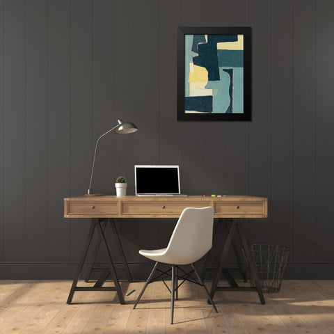 Blue Note II Black Modern Wood Framed Art Print by Delamater, Rob