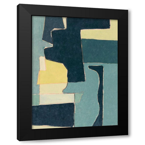 Blue Note II Black Modern Wood Framed Art Print with Double Matting by Delamater, Rob