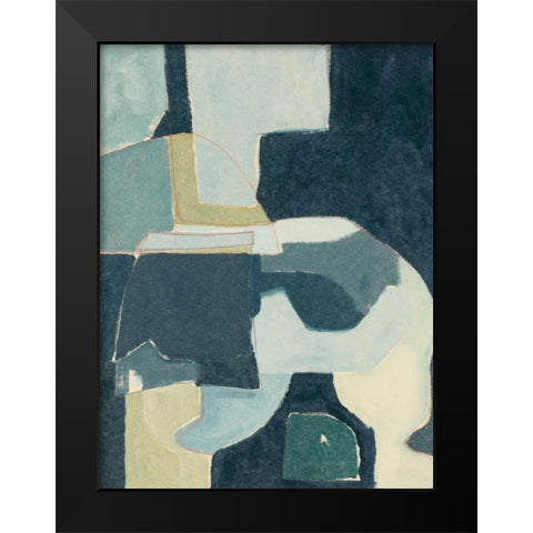 Blue Note III Black Modern Wood Framed Art Print by Delamater, Rob