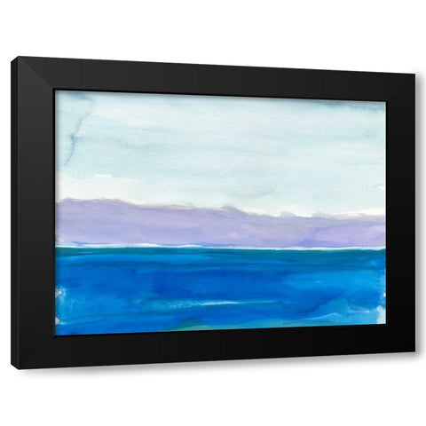 Cobalt Sea Black Modern Wood Framed Art Print by Delamater, Rob