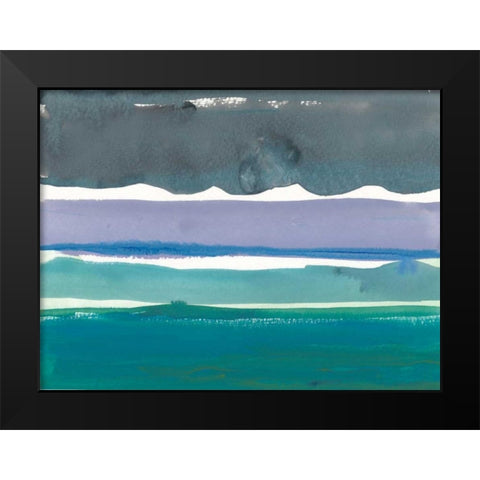 Emerald Horizon at Sea Ranch Black Modern Wood Framed Art Print by Delamater, Rob