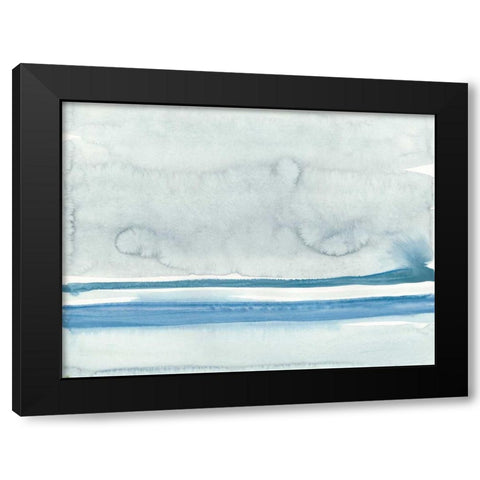 Water Horizon at Sea Ranch I Black Modern Wood Framed Art Print with Double Matting by Delamater, Rob