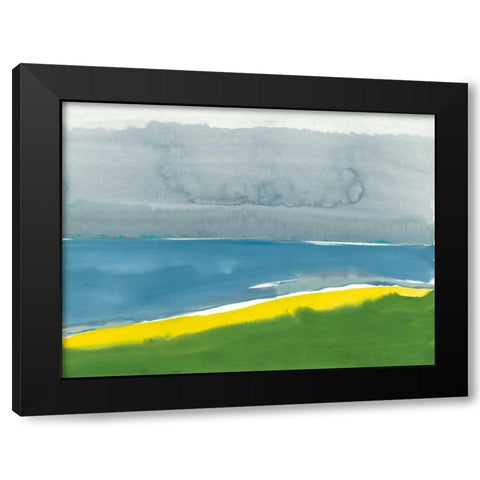 The End of Bluff Beach Road Black Modern Wood Framed Art Print with Double Matting by Delamater, Rob