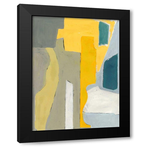 Guitar and Table Black Modern Wood Framed Art Print with Double Matting by Delamater, Rob