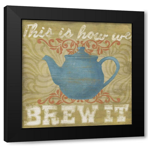 Hip Kitchen I Black Modern Wood Framed Art Print by Vess, June Erica