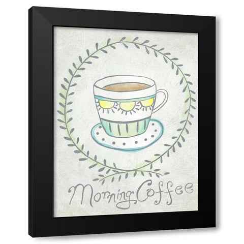 Breakfast Club I Black Modern Wood Framed Art Print with Double Matting by Zarris, Chariklia