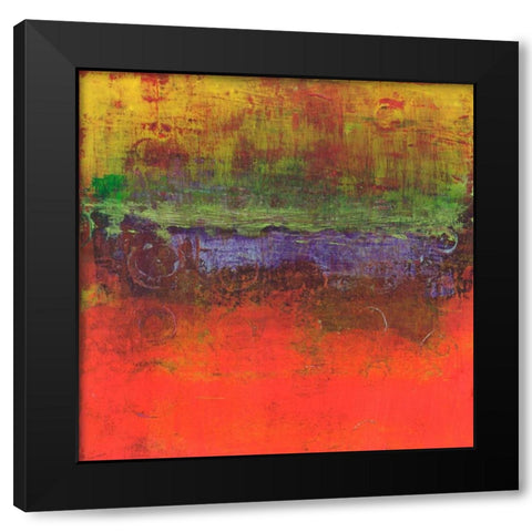 Hifi Abstract I Black Modern Wood Framed Art Print by Ray, Elena