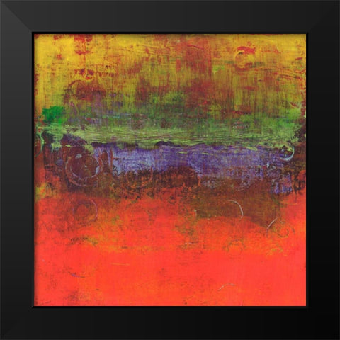Hifi Abstract I Black Modern Wood Framed Art Print by Ray, Elena