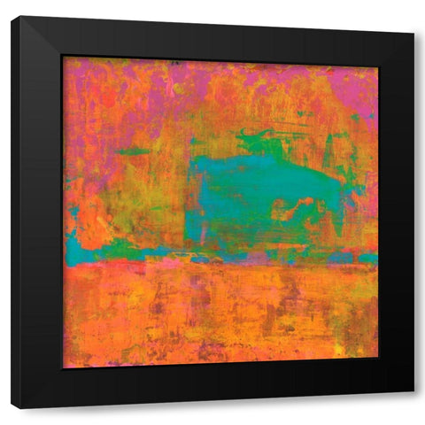Hifi Abstract II Black Modern Wood Framed Art Print with Double Matting by Ray, Elena
