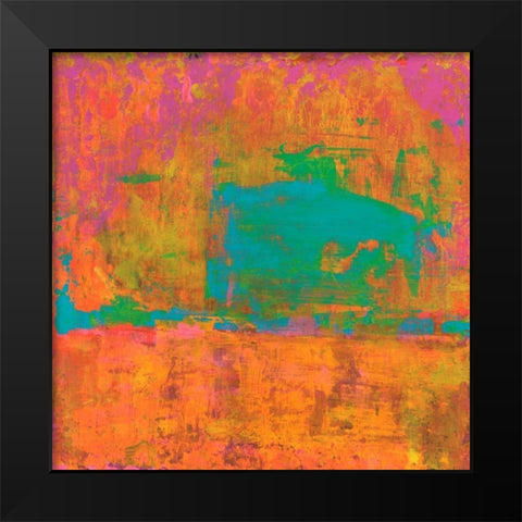 Hifi Abstract II Black Modern Wood Framed Art Print by Ray, Elena