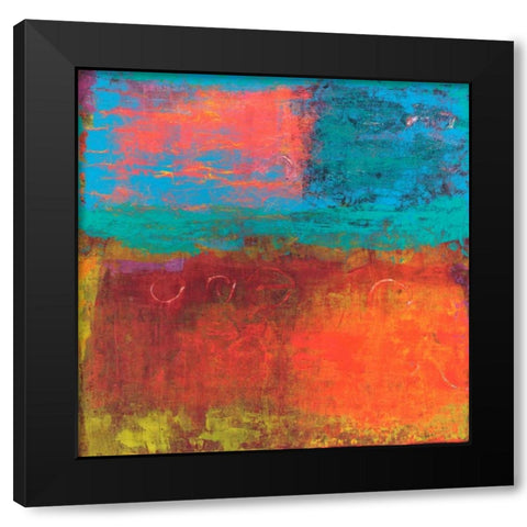 Hifi Abstract III Black Modern Wood Framed Art Print with Double Matting by Ray, Elena