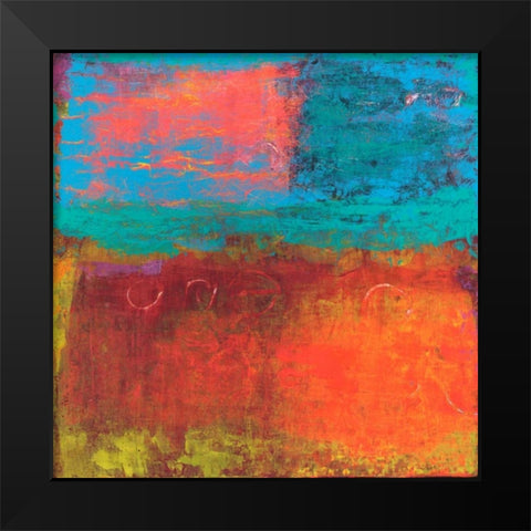 Hifi Abstract III Black Modern Wood Framed Art Print by Ray, Elena