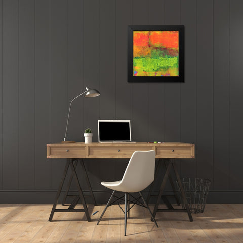 Hifi Abstract IV Black Modern Wood Framed Art Print by Ray, Elena