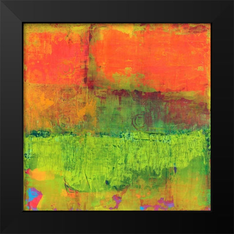 Hifi Abstract IV Black Modern Wood Framed Art Print by Ray, Elena